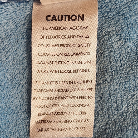 Sutton & Sons Baby Blanket Blue Gray Crib Nursery Lion Boy Sensory Bumpy Satin - Picture 6 of 8